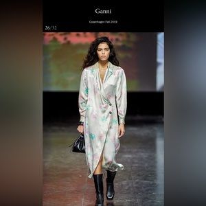 Very Rare Ganni runway floral wrap dress, so pretty